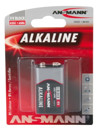 Ansmann 1515-0000 Batteri alkalisk, Block E/6LR61, Elfordeling & strømforsyning
