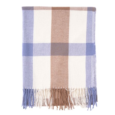 Lang pleddskjerf for kvinner, tykt overdimensjonert varmt skjerf for vinter/høst, stort rutete sjal