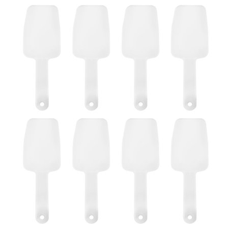 8 stk Mini PP Plastikskovl Isskraber Skovl til Mad Nødder Mel Dessert Køkkenbrug