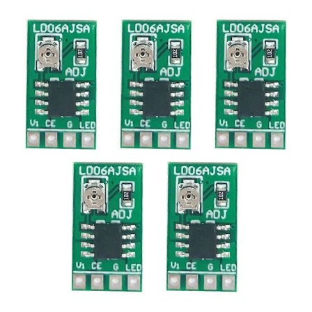 5 stk 30-1500MA Justerbar Konstant Strøm LED Driver DC 3.3V 3.7V 4.2V 5V PWM Kontrollkort Buck P