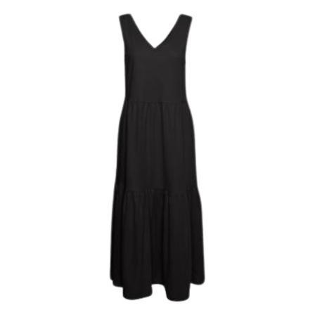 Pulz Jeans Pzamelia Kjole Long Mixmatch Sort, Dame