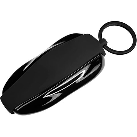 Tesla Model S -auton avaimen suojus, silikoninen avaimenperän suojakotelo suojakotelo avaimenperällä Tesla Model S -tarvikkeisiin (musta, Model S)