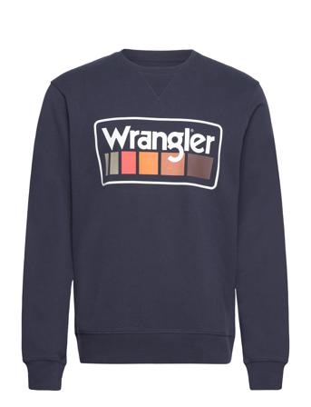 Graphic Crew Sweat Navy Wrangler