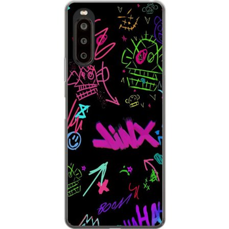 Kompatibelt Mobilskal till Sony Xperia 10 II Neon Doodle Chaos