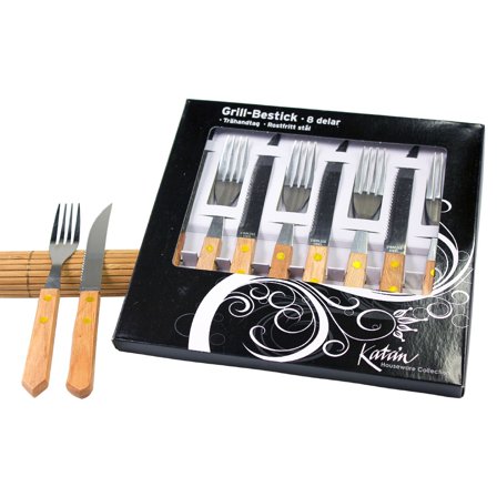 Grilliruokailuvälineet 8-pakkaus