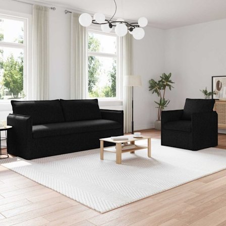 Soffa 2 pcs Svart