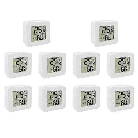 10-pak Mini Digitalt Termometer Hygrometer til Indendørs Klima