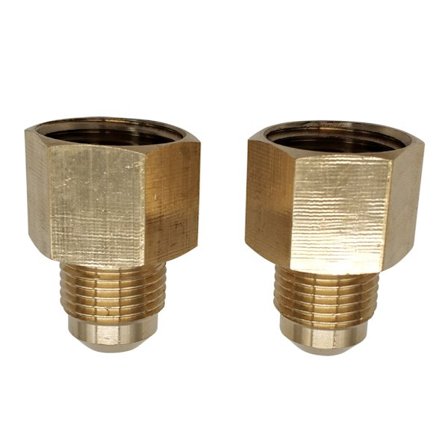 3/8” Flare x 1/2” NPT Messing Hage Slange Kobling, Kobling Gassvarmer Adapter