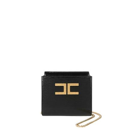 Elisabetta Franchi, Cross Body Bags Zwart, Dames, Maat:ONE Size