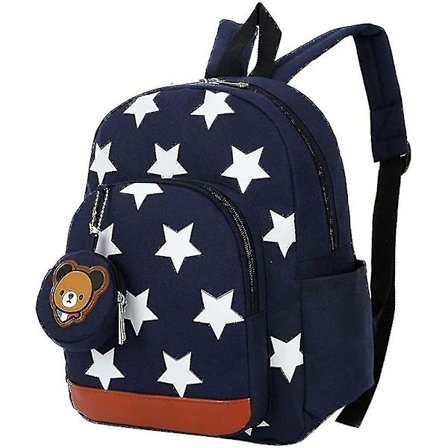 Kindergarten Ryggsäck, Barn Ryggsäck Print Med Bear Plånbok Barn Ryggsäck