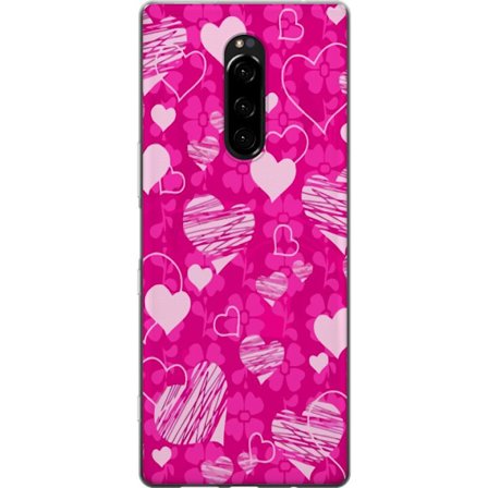 Yhteensopiva Puhelinkuori Sony Sony Xperia 1 PopSydänKuviointi