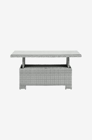 NORDFORM - Trädgårdsbord upp/ned 134x84 cm Gruffudd - Grå - Matbord utomhus - Från Homeroom