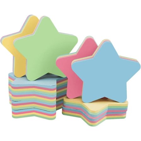 Post-it notes (10 bøger (76*76mm stjerne model (100 ark pr. bog)) [db]