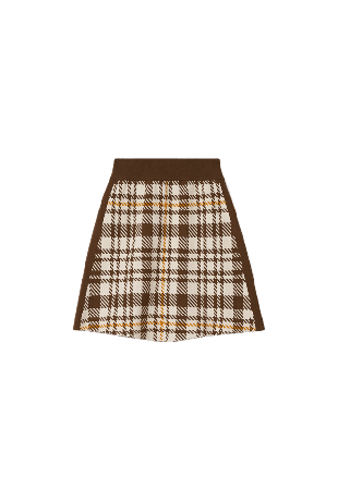 Rodebjer Tendai Eco Check Skirt Kjolar Dam Brun L