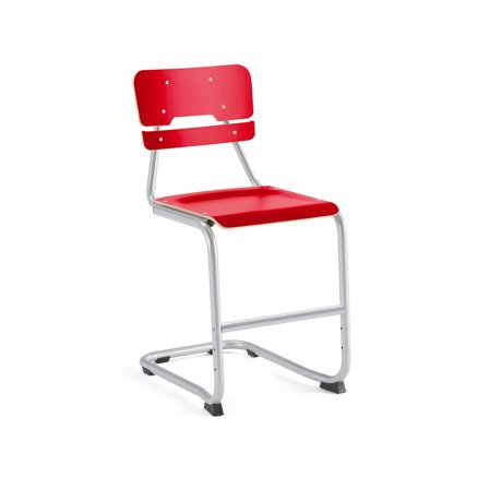 Classroom chair LEGERE I, H 500 mm, silver, anthracite