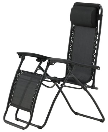 Venture Home Melker 2133-408 Solstol Svart, Utemöbler