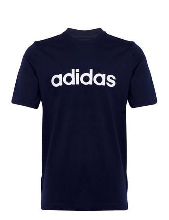 Essentials Embroidered Linear Logo T-Shirt T-shirts Short-sleeved Blå Adidas Performance