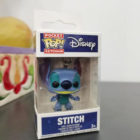 Disney 2 st/set Figurer Samlarobjekt Leksaker Stitch Och Angel Nyckelringar 4cm Stitch A