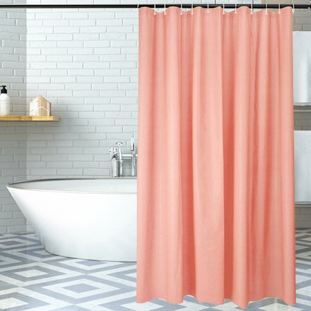 1 stk. Moderne og smukke bruseforhæng i enkel stil, bruseforhæng, badeforhæng i størrelse 180 cm x 180 cm, pink
