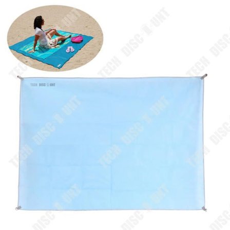 Strandhandduk - TD SHOP-STORY - XXL 200 x 150 cm - Sandavvisande - Blå färg - Tvättbar