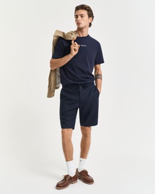 GANT - Linshorts med snøring til herre evening blue
