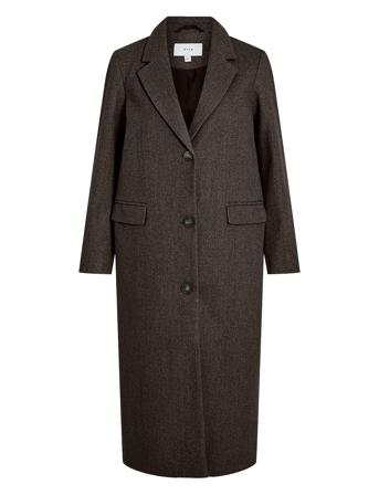 Visolo L/S Coat - Noos Outerwear Coats Winter Coats Brown Vila