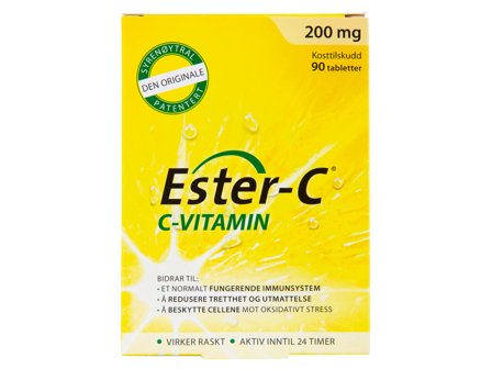 Ester-C C-vitamin 200 mg, 90 stk.