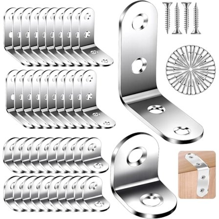 40 Stykker (20stk-40x40mm/20stk-20x20mm) Vinkelbeslag