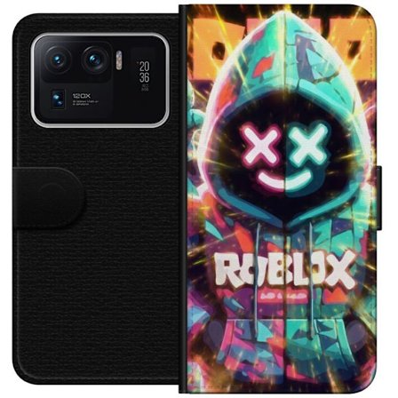 Kompatibelt Lommeboketui til Xiaomi Xiaomi Mi 11 Ultra Neonfarget Roblox hettegenserfigur med lysende effekter og energifylt bakgrunn, moderne spillil