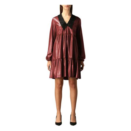 Pinko Polyester Kjole Rød, Dame