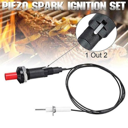 1 Set Piezo Spark Tändning Tryckknapp Tändare Gas BBQ Grill Spis Kit