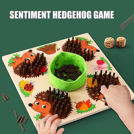 Puinen sisään työnnettävä siilipeli varhaiskasvatukseen, keskittymisharjoitteluun, lasten lahjat (Fww)