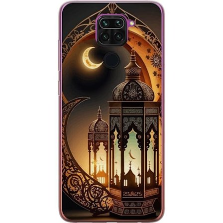 Yhteensopiva Puhelinkuori Xiaomi Redmi Note 9 Lähikuva kissan silmästä, jossa on intensiivinen sininen värikudos ja yksityiskohtainen turkki makro