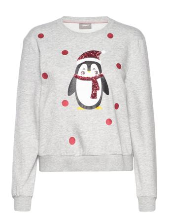 Onlyda Xmas L/S O-Neck Box Swt Grey ONLY