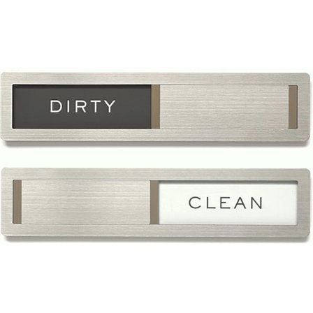 Opvaskemaskine Magnet Ren/Beskidt Skilt, Kubiske Bogstaver Premium Rustfrit Stål Grad 304, Køkkenorganisatorer og Opbevaringsdekoration-XF8-