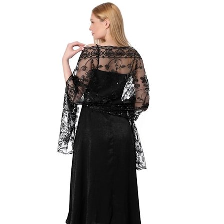 Aftonklänningar Sjal Lady Cape Wraps SVART SVART