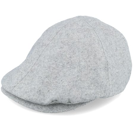 Beechfield - Grey flatcap Czapka Z Daszkiem - Light Grey Ivy Flat Cap @ Hatstore