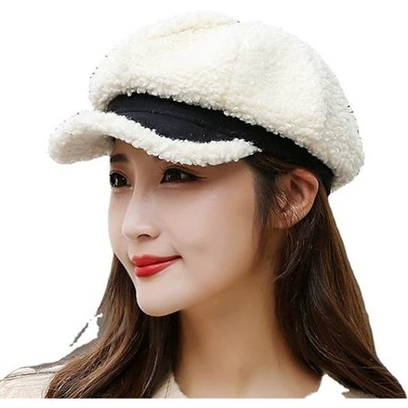 Dam Beret Mössor Fransk Stil Ull Beretter Dam Klassisk Solid W