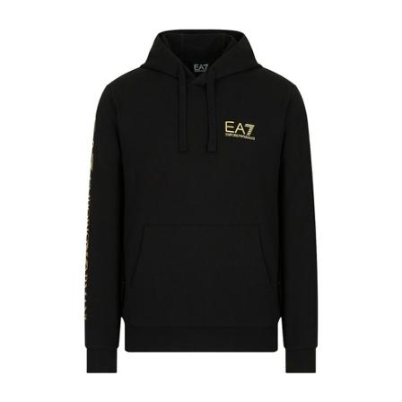 Emporio Armani Ea7, Hoodies Czarny, Mężczyzna, Rozmiar: S