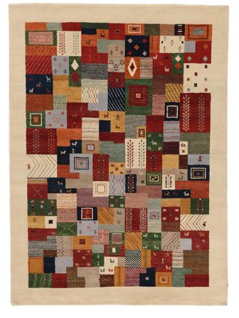 Gabbeh Loribaft Rug Hand Knotted 175X242 Orange/Brown India