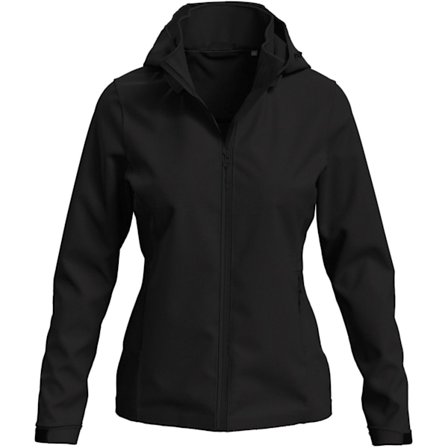 Stedman Dam/Dam Lux Hooded Soft Shell Jacka S Black Opal