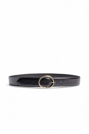 Premium Selection Ceinture rembourrée en cuir à boucle ovale - Ceintures - Noir - S / M