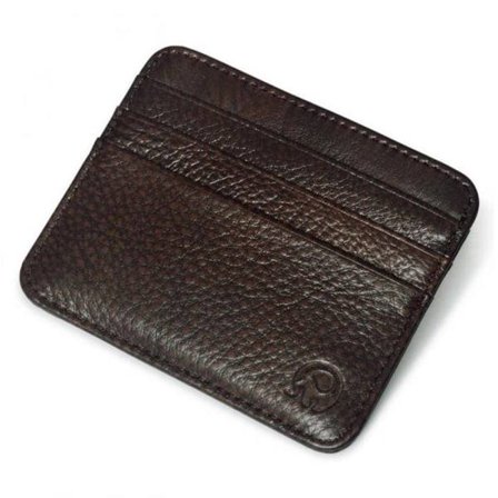 Tunn korthållare med rundade hörn - Olika färger Brun