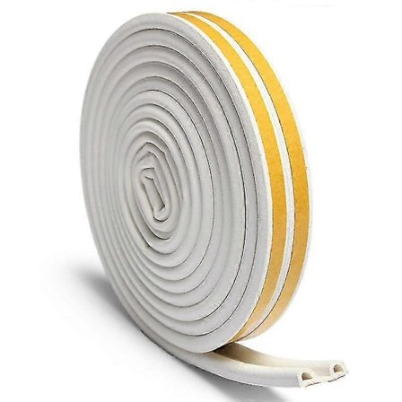 Selvklebende D-type Dører Vindu Skumtetningslist Lydisolering Anti-kollisjon Gummitetning Grå