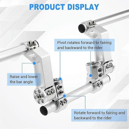 Justerbart Motorcykelstyr Aftageligt Styr System til 125
