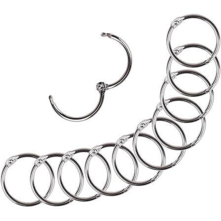 50 stk 25 mm klippringer metall bokbinding Åpen sirkel DIY åpen