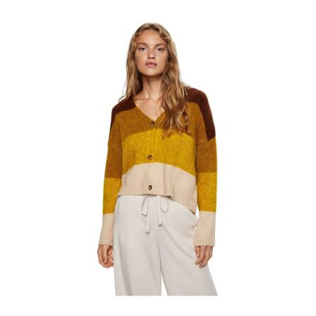 Mango Striped cardigan with buttons gul, Dam Koftor, Dam, Storlek: S