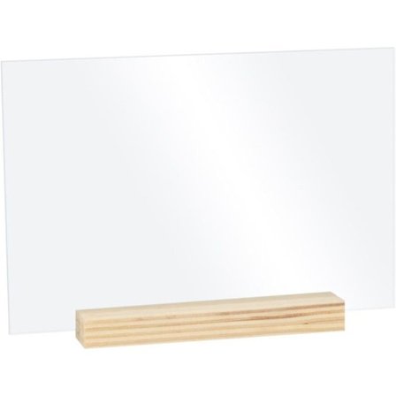 5 genomskinliga plexiglasplattor 10 x 15 cm + baser