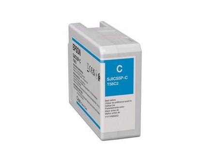 Epson SJIC55 : Ink cartridge for ColorWorks CW-D6500/D6000 (Cyan)