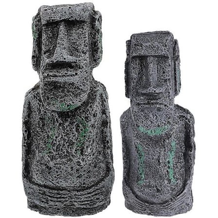 2 stk. Akvarium Ø Statue Tropisk Fisk Akvarium Dekor Harpiks Ø Statue Figur